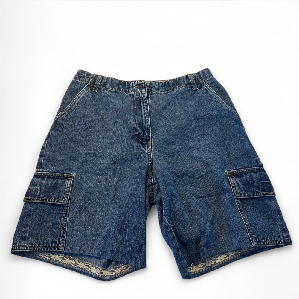 Vintage Denim Cargo Shorts